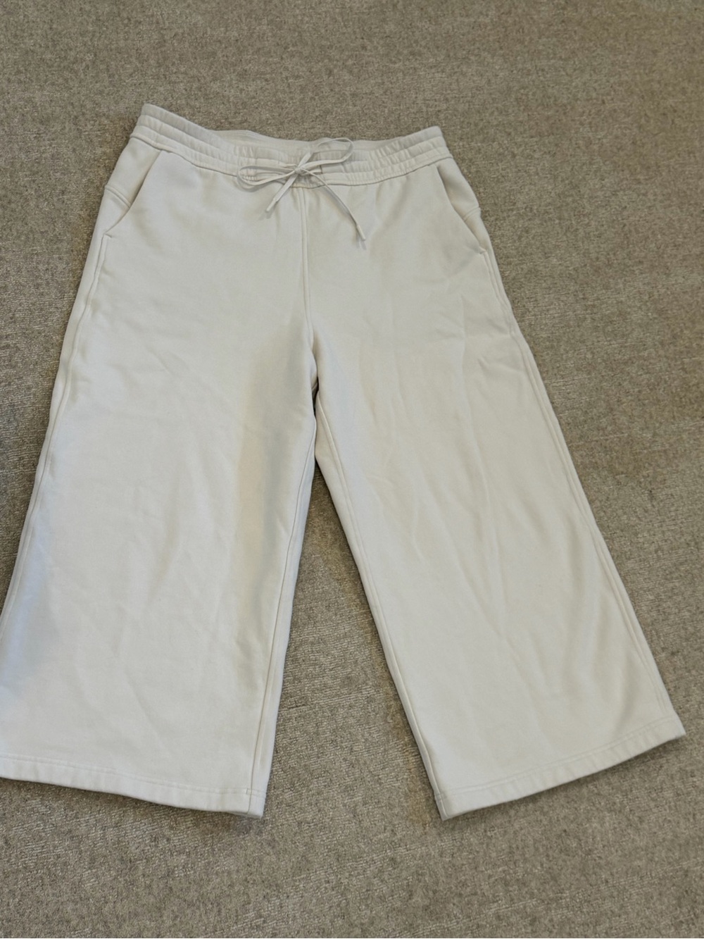 Lululemon Wide Leg Drawstring Sweatpants - Light Beige Size 12